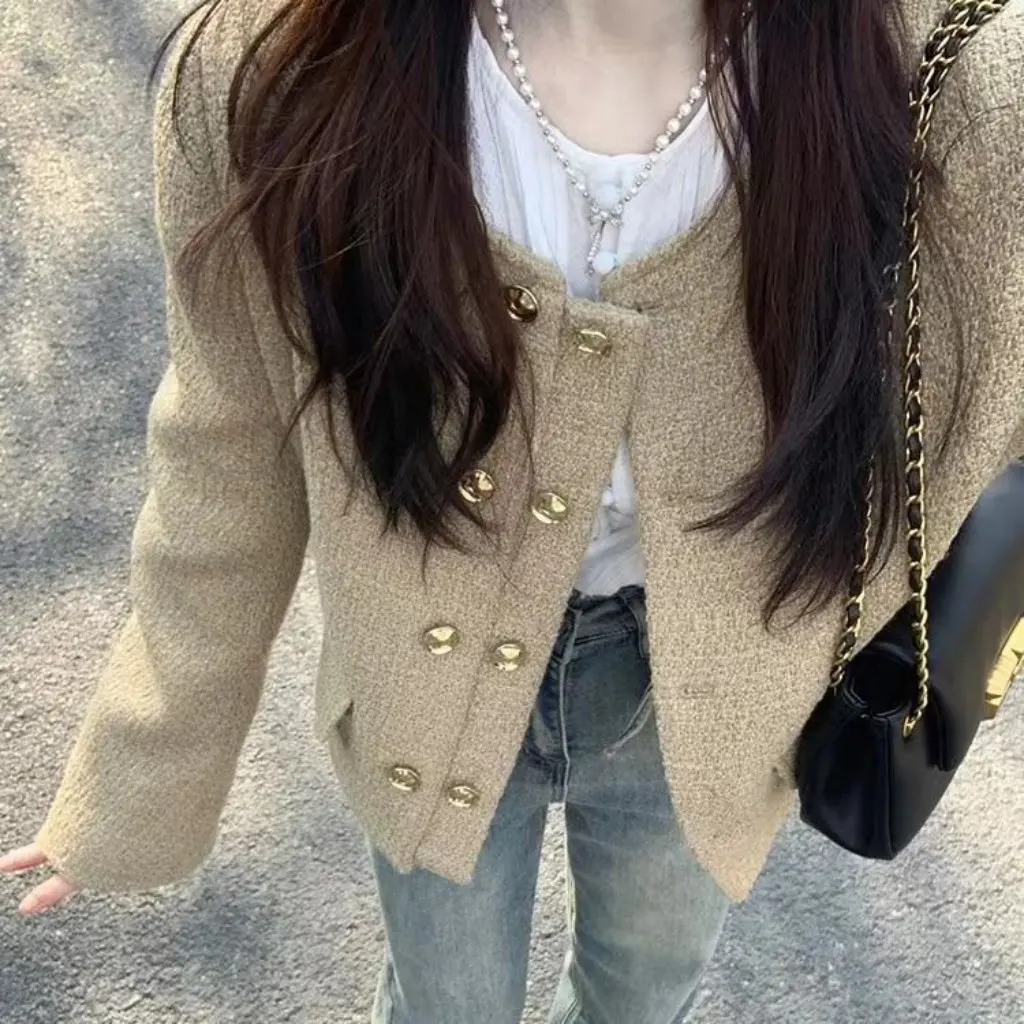 Women's Tweed Style Short Outwear Elegant Chic Top for Spring And Autumn Early Spring Fashion Lady Jacket
Women's Tweed Style Short Outwear Elegant Chic Top for Spring And Autumn Early Spring Fashion Lady Jacket