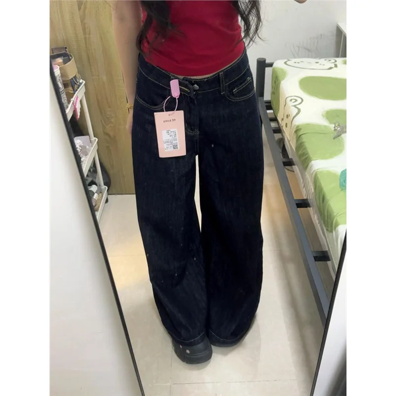 Джинсы женские Deep Blue в американском ретро-стиле, свободные, широкие, из денима, с высокой талией, прямые, длинные, универсальные, для повседневной носки, модные
Джинсы женские Deep Blue в американском ретро-стиле, свободные, широкие, из денима, с высокой талией, прямые, длинные, универсальные, для повседневной носки, модные