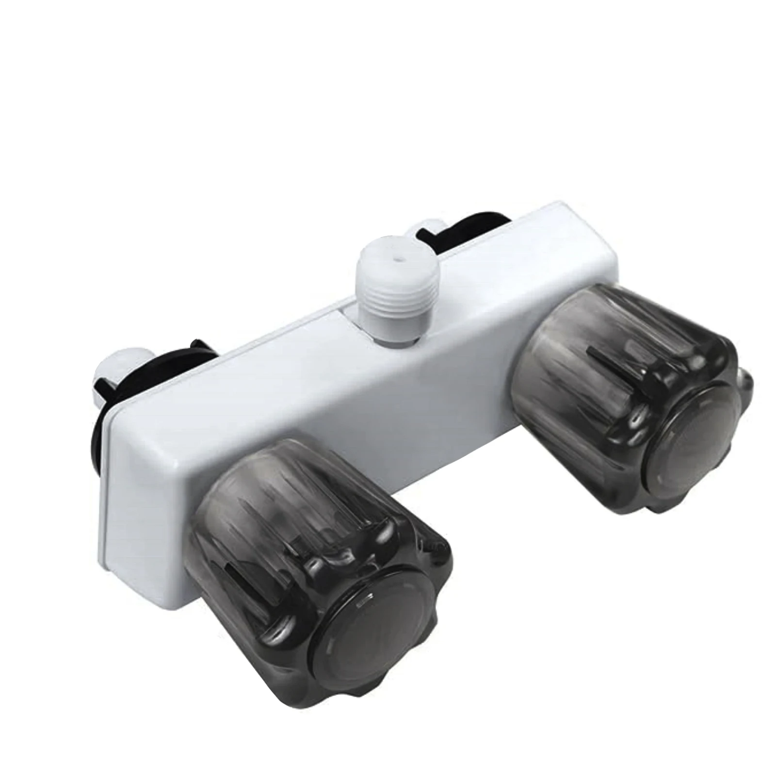 4" RV Camper Shower Faucet Valve Diverter with 2 Handles for Motorhome Travel Trailer Boat Marine White+Black
4" RV Camper Shower Faucet Valve Diverter with 2 Handles for Motorhome Travel Trailer Boat Marine White+Black