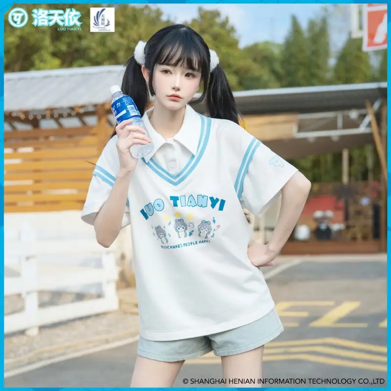 Original V-SINGER LUO TIAN YI T-Shirt Fake 2 Pieces t-shirt Pants Women Top Summer Short Sleeve Tee Cosplay Costume Clothing
Original V-SINGER LUO TIAN YI T-Shirt Fake 2 Pieces t-shirt Pants Women Top Summer Short Sleeve Tee Cosplay Costume Clothing