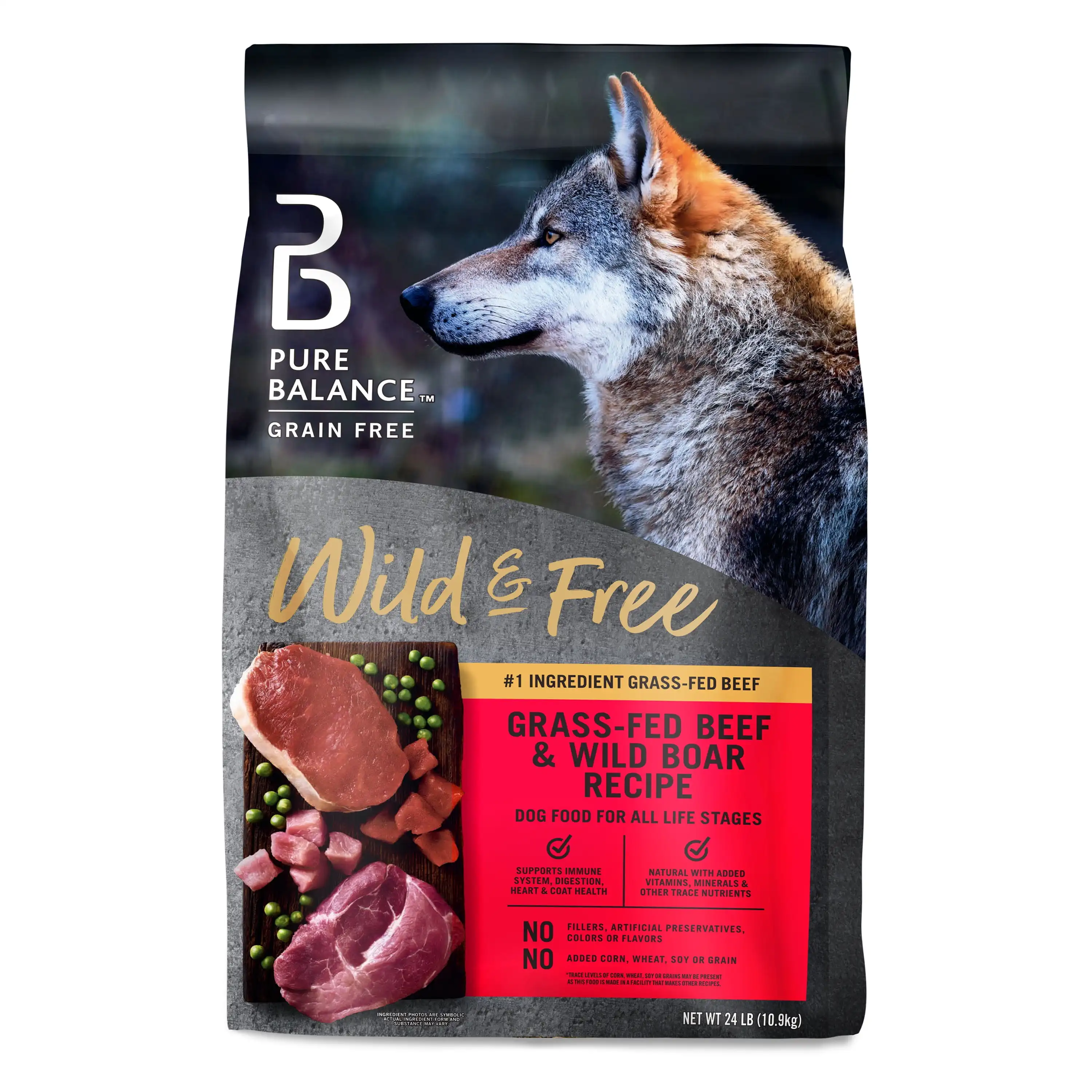 Рецепт сухой кормы для собак Wild & Free из говядины и дикого кабана, беззерновой, 24 фунта
Рецепт сухой кормы для собак Wild & Free из говядины и дикого кабана, беззерновой, 24 фунта
