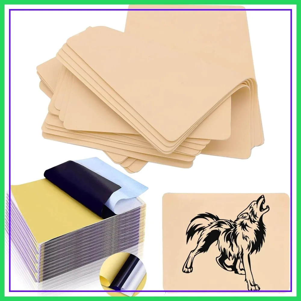 30 Pcs Tattoo Practice Skin Kit with Transfer Paper - 10pcs 1.3mm Fake Skin & 20pcs Tracing Stencil Paper Set for Beginners to Artists
30 Pcs Tattoo Practice Skin Kit with Transfer Paper - 10pcs 1.3mm Fake Skin & 20pcs Tracing Stencil Paper Set for Beginners to Artists