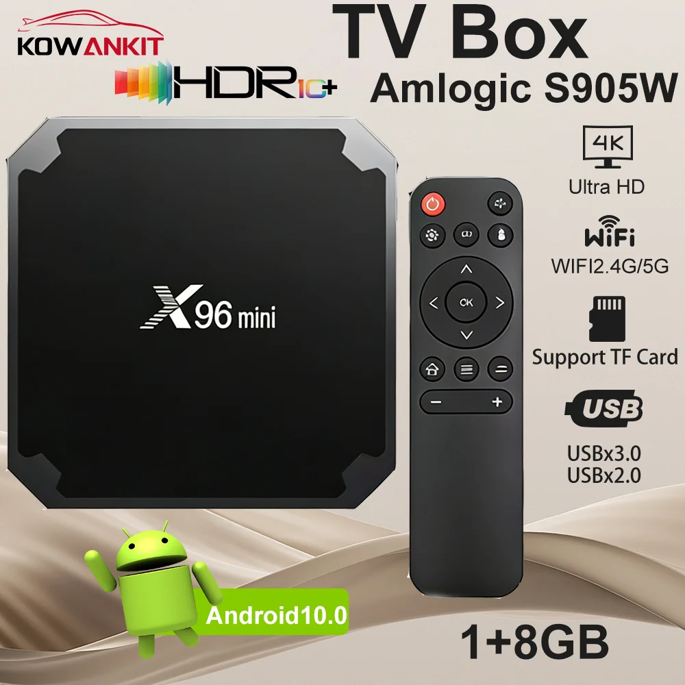 ТВ-приставка 2026 4K UHD HDR 10+ Smart TV Box Android 10 X96 Mini 4G WiFi TV Stick S905W Quad Core 1+8GB Мультимедийный плеер
ТВ-приставка 2026 4K UHD HDR 10+ Smart TV Box Android 10 X96 Mini 4G WiFi TV Stick S905W Quad Core 1+8GB Мультимедийный плеер