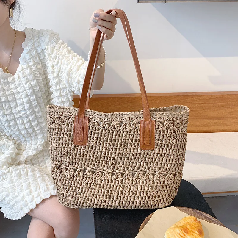 2025 Hollow Straw Woven Bag Large Capacity Shoulder Bag Hand-Woven Bag Holiday Beach Rattan Woven Bag Tote Bag
2025 Hollow Straw Woven Bag Large Capacity Shoulder Bag Hand-Woven Bag Holiday Beach Rattan Woven Bag Tote Bag