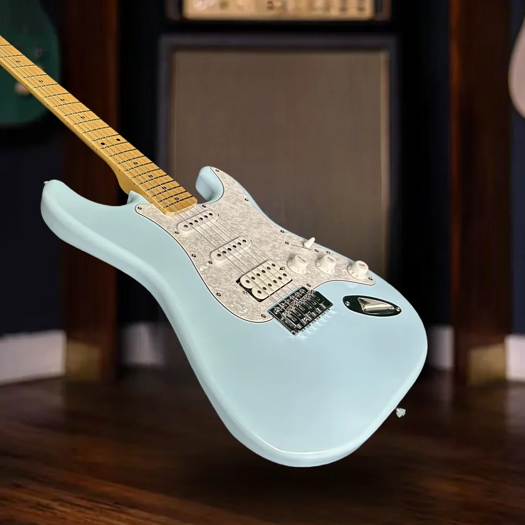 Free Shipping Blue Color 6 String ST Electric Guitar SSS Pickups Rosewood Fretboard White Pearl Pickguard
Free Shipping Blue Color 6 String ST Electric Guitar SSS Pickups Rosewood Fretboard White Pearl Pickguard