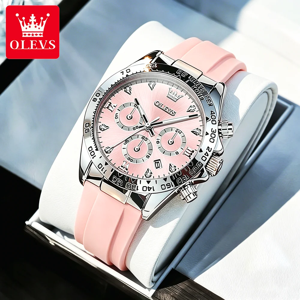 OLEVS Girl Watches Pink Silicone Strap Trend Fashion Original Brand Quartz Wristwatch Waterproof Luminous Chronograph Date 5618
OLEVS Girl Watches Pink Silicone Strap Trend Fashion Original Brand Quartz Wristwatch Waterproof Luminous Chronograph Date 5618