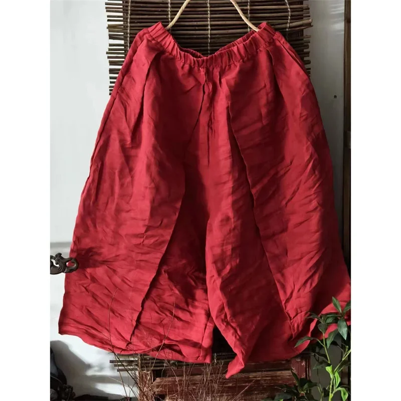 2025 New Spring Elastic Waist Ankle Length Wide Legs Pants Women Fashion Loose Cotton Ramie Trousers Casual Womens Clothing
2025 New Spring Elastic Waist Ankle Length Wide Legs Pants Women Fashion Loose Cotton Ramie Trousers Casual Womens Clothing