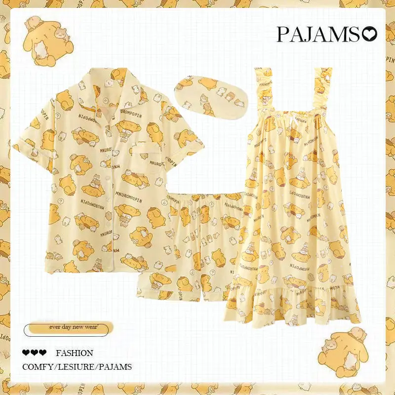 PomPomPurin Anime Kawaii Sanrio Ins Fashion Three Piece Set Cute Kuromi Pochacco Shirt Pants Dress Pajamas Clothes Gifts Toys
PomPomPurin Anime Kawaii Sanrio Ins Fashion Three Piece Set Cute Kuromi Pochacco Shirt Pants Dress Pajamas Clothes Gifts Toys