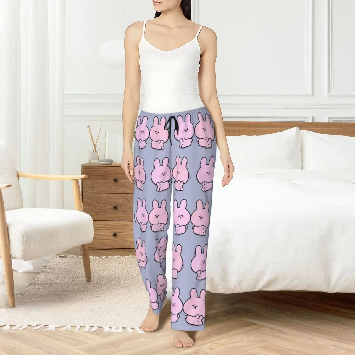 Custom Asamimichan Pajama Pants for Women Cute Rabbit Lounge Sleep Drawstring Sleepwear Bottoms with Pockets
Custom Asamimichan Pajama Pants for Women Cute Rabbit Lounge Sleep Drawstring Sleepwear Bottoms with Pockets