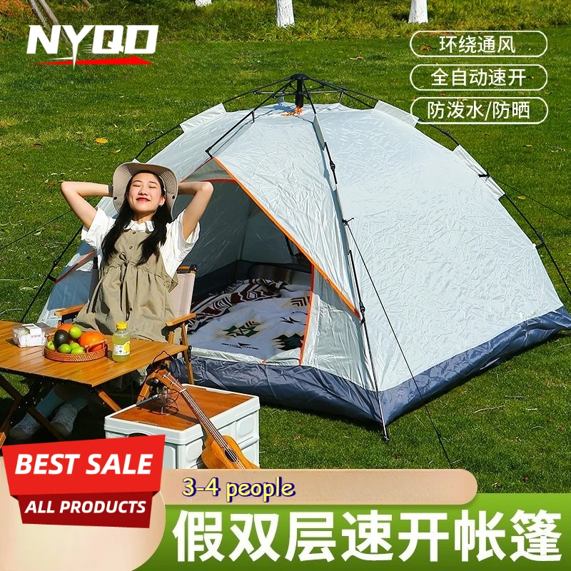 2-4 Person Automatic Pop Up Camping Tent, Portable Folding Outdoor Tent, UV Protection Waterproof Beach Tent for Travel Hiking
2-4 Person Automatic Pop Up Camping Tent, Portable Folding Outdoor Tent, UV Protection Waterproof Beach Tent for Travel Hiking