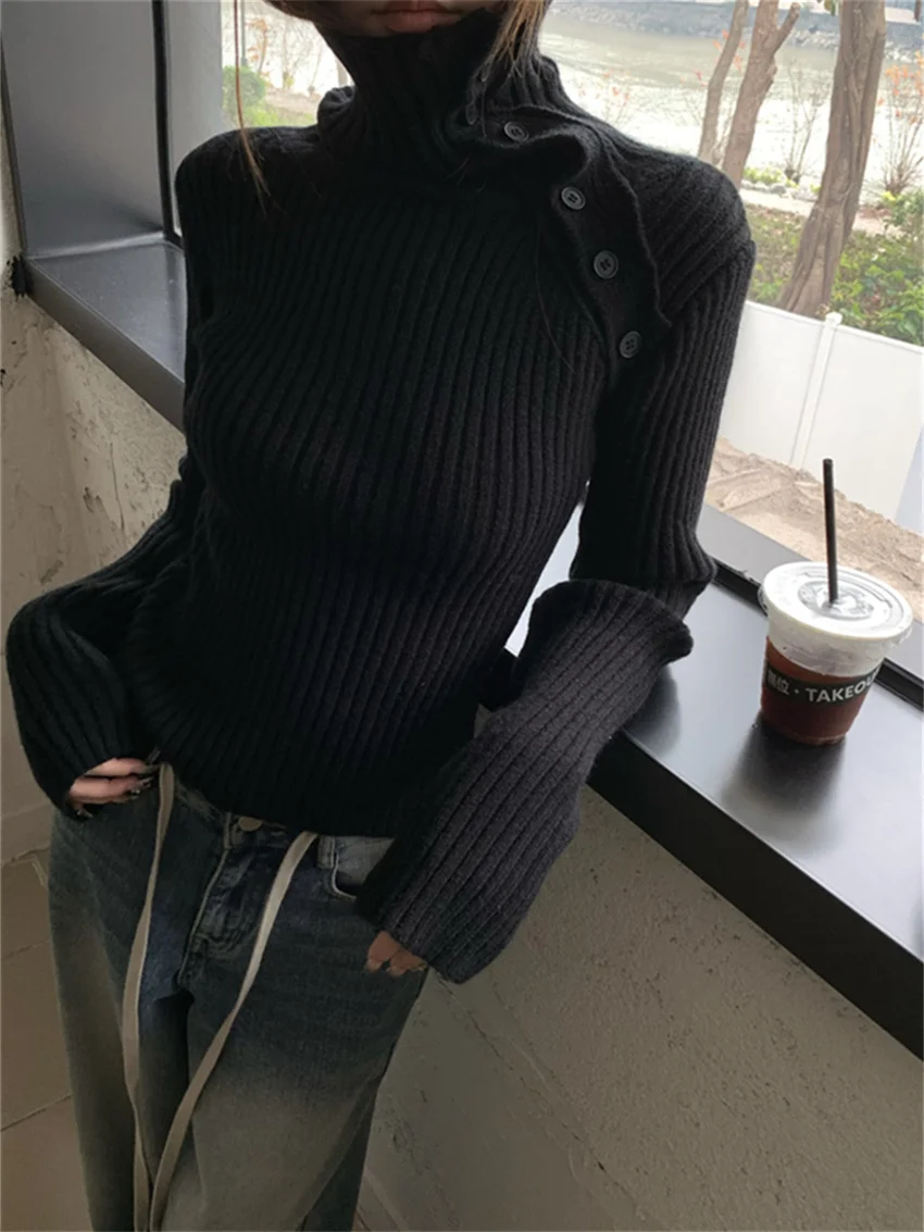 Alien Kitty Black Outwear Sweaters Pullovers 2024 Spring Turtleneck All Match Knitted Loose OL Full Sleeve Daily Slim Casual
Alien Kitty Black Outwear Sweaters Pullovers 2024 Spring Turtleneck All Match Knitted Loose OL Full Sleeve Daily Slim Casual