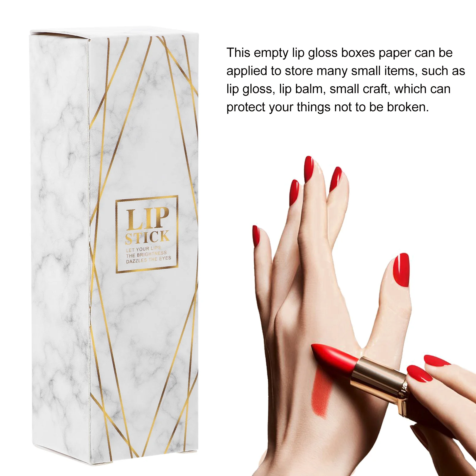 60Pcs Lipstick Wrapping Boxes Paper Gift Packaging Holder Case for Lip Gloss Lip Balm Travel Storage Lipstick Container
60Pcs Lipstick Wrapping Boxes Paper Gift Packaging Holder Case for Lip Gloss Lip Balm Travel Storage Lipstick Container