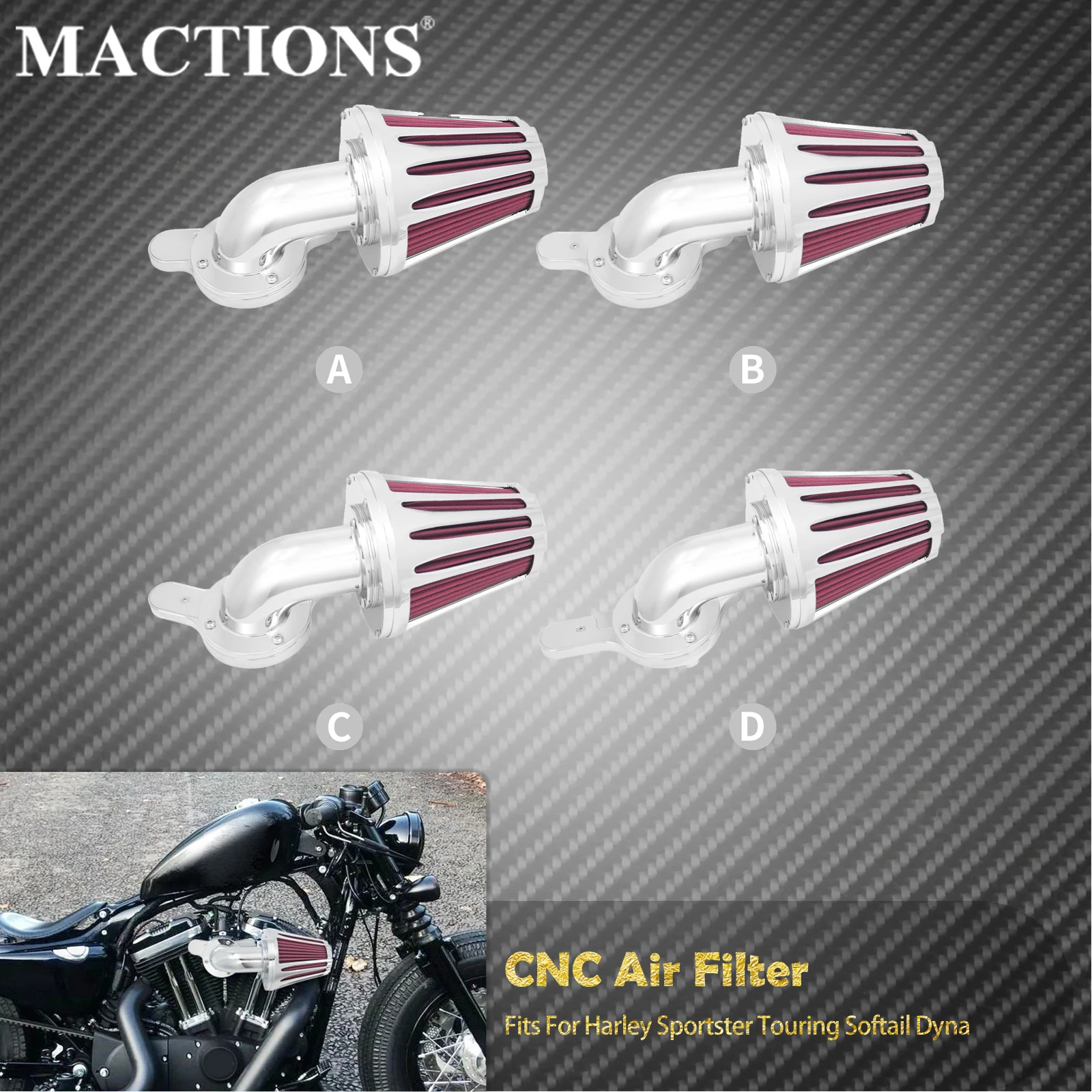 Motorcycle CNC Air Cleaner Filter Intake System Chrome For Harley Sportster XL Touring Road Glide Dyna Softail Breakout Fat Bob
Motorcycle CNC Air Cleaner Filter Intake System Chrome For Harley Sportster XL Touring Road Glide Dyna Softail Breakout Fat Bob