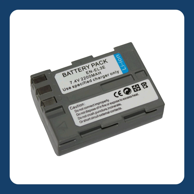 Safe Long Life High Quality EN EL3E 7.4V 2200mAh Battery for Nikon DSLR Camera Camcorder Replacement Li ion High Capacity
Safe Long Life High Quality EN EL3E 7.4V 2200mAh Battery for Nikon DSLR Camera Camcorder Replacement Li ion High Capacity