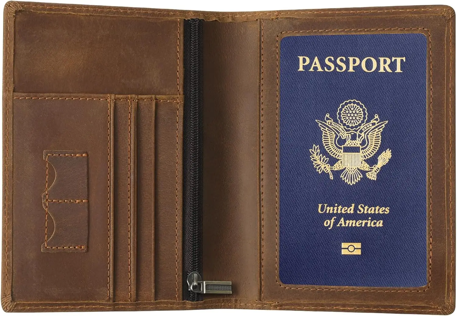 Leather Passport Cover for Men and Women, RFID Blocking Travel Wallet with Multiple Pockets for Family Use
Leather Passport Cover for Men and Women, RFID Blocking Travel Wallet with Multiple Pockets for Family Use