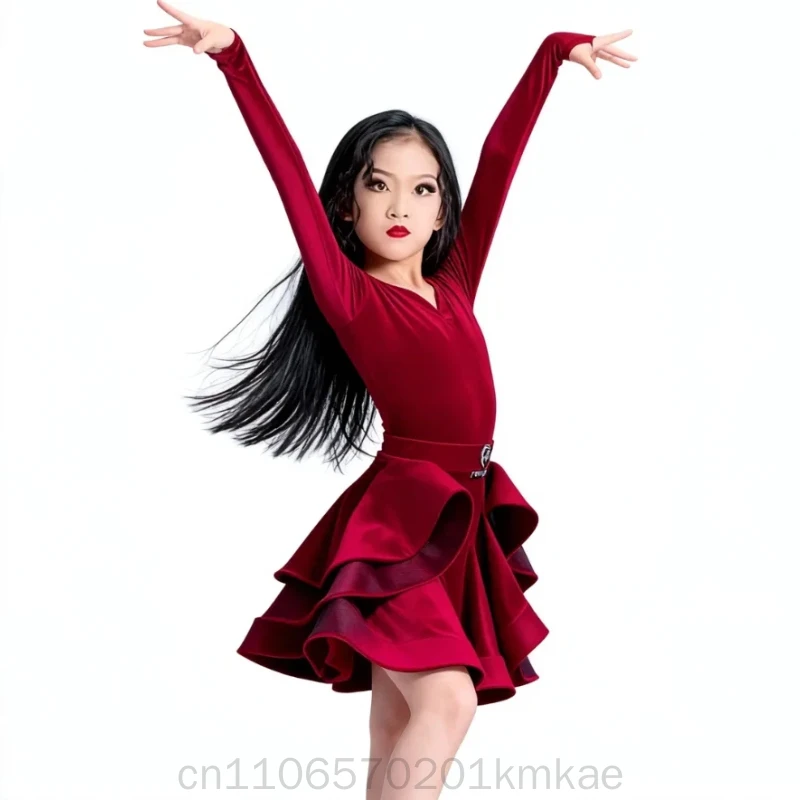 6 Colors National Standard Ballroom Dance Dresses Girls Velvet Latin Dance Performance Costumes Kids Stage Party Dress SL9535
6 Colors National Standard Ballroom Dance Dresses Girls Velvet Latin Dance Performance Costumes Kids Stage Party Dress SL9535
