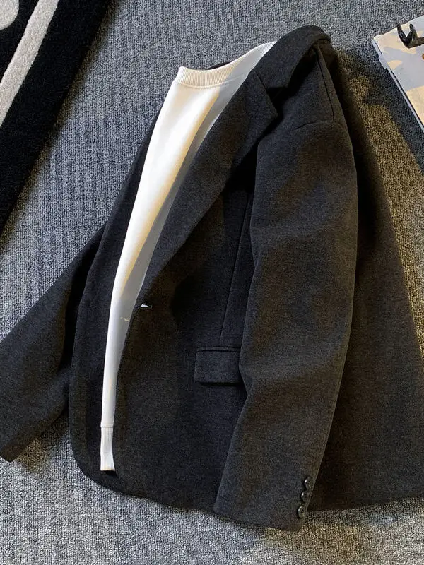 Men's Casual Woolen Suit Jacket Korean Style Lightweight Single-breasted Autumn Winter New Fashion Straight-cut Leisure Top
Men's Casual Woolen Suit Jacket Korean Style Lightweight Single-breasted Autumn Winter New Fashion Straight-cut Leisure Top