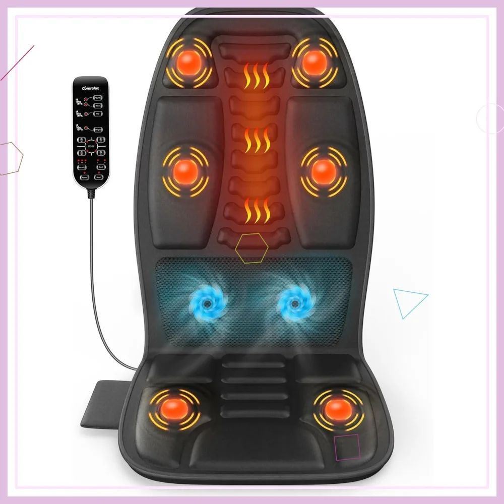 Massage Seat Cushion with Heat & Cooling, Full Body Vibration Pad for Chair, 2 Adapters Included, Gift for Dad Mom
Massage Seat Cushion with Heat & Cooling, Full Body Vibration Pad for Chair, 2 Adapters Included, Gift for Dad Mom