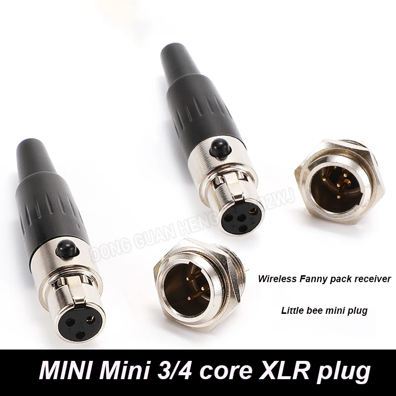 1Pcs Mini XLR 3 4 Pin Female Plug Small XLR Audio Microphone Connector for MIC Cable Soldering
1Pcs Mini XLR 3 4 Pin Female Plug Small XLR Audio Microphone Connector for MIC Cable Soldering