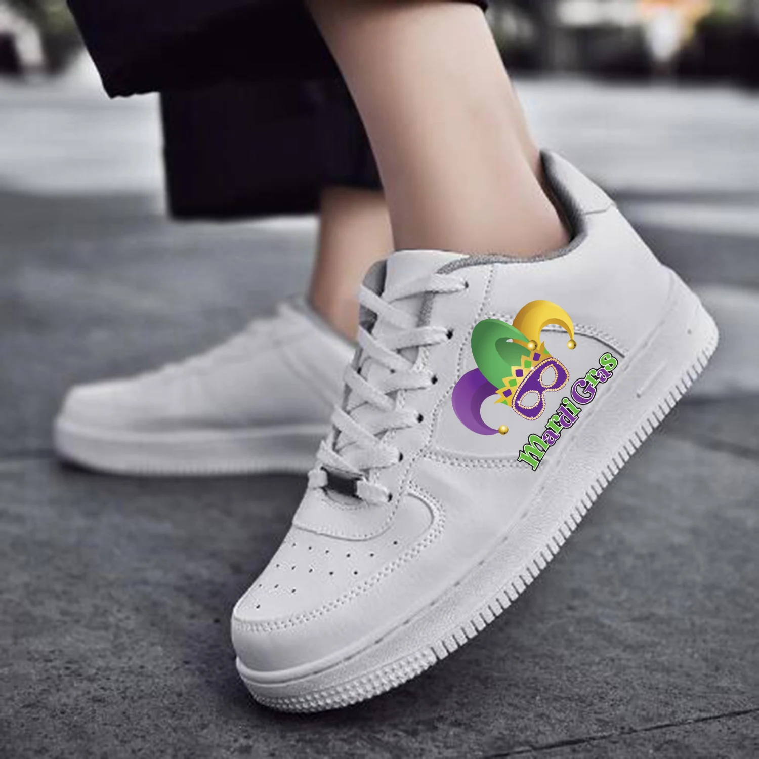 Mardi Gras AF Basketball Mens Womens Sports Running High Quality Flats Force Sneakers Lace Up Mesh Customized Made Shoe DIY
Mardi Gras AF Basketball Mens Womens Sports Running High Quality Flats Force Sneakers Lace Up Mesh Customized Made Shoe DIY