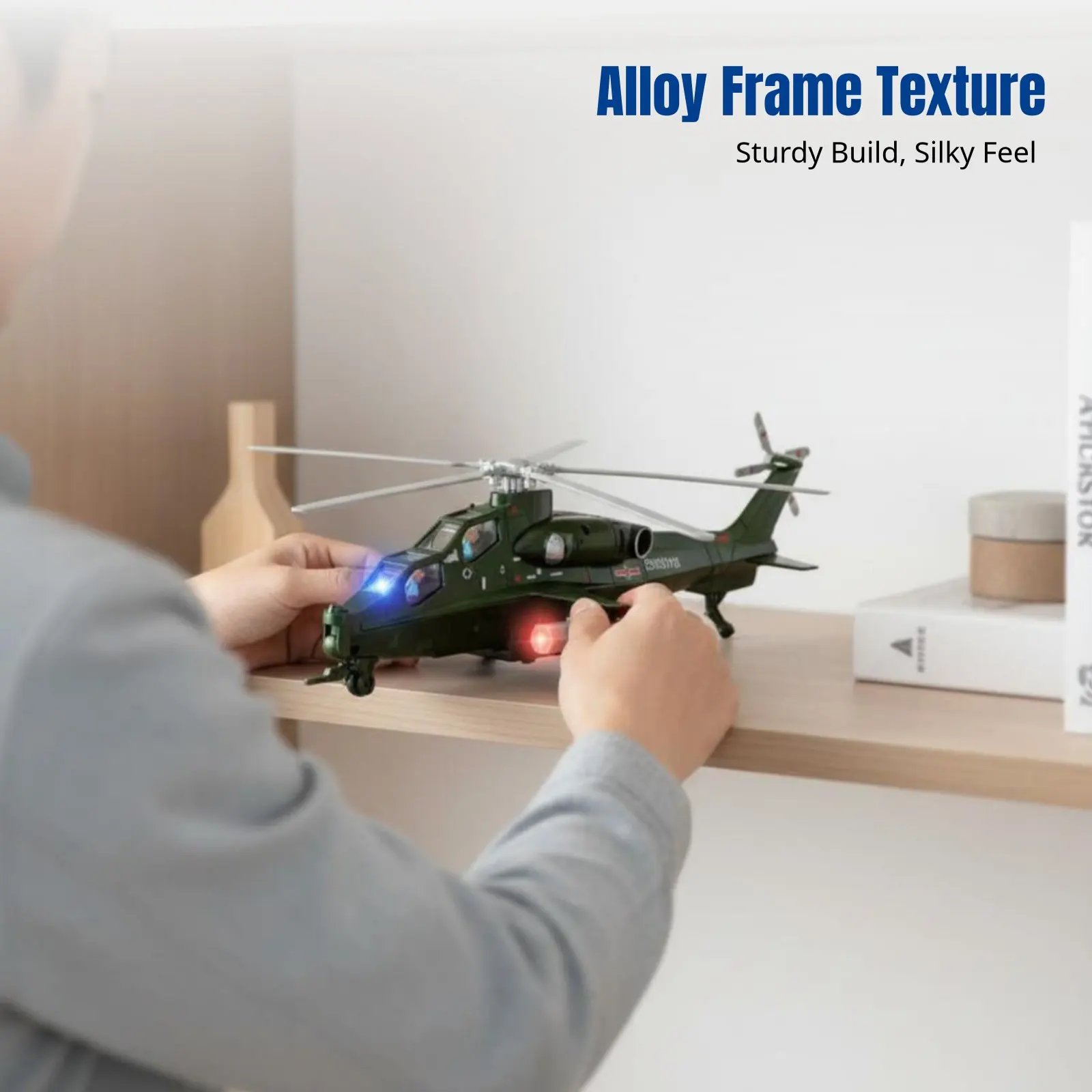 Helicopter Model, Alloy Simulation, Sound & Light, Collectible Display, Kids Toy
Helicopter Model, Alloy Simulation, Sound & Light, Collectible Display, Kids Toy