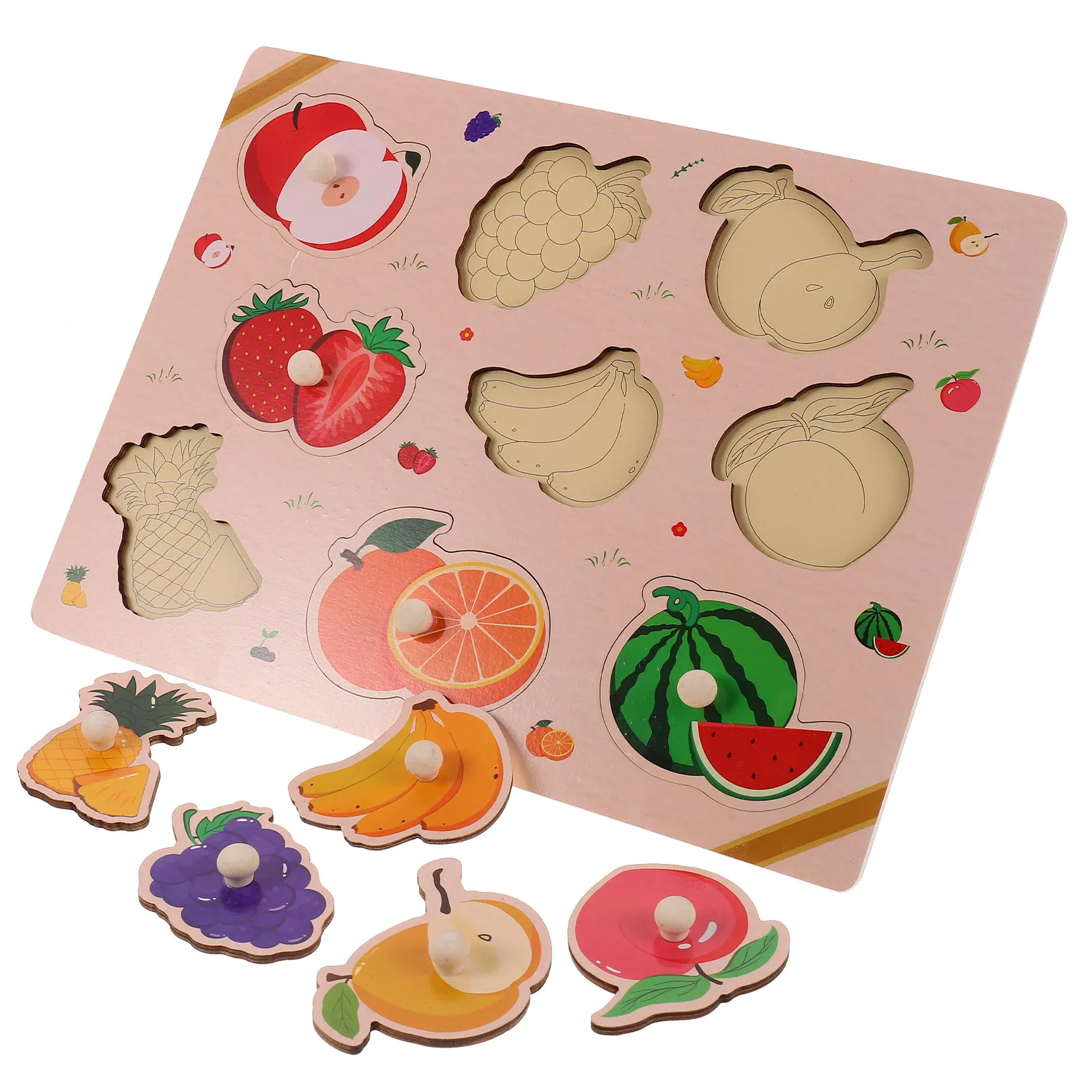 1Set Fruit Hand Grasp Board Wooden Puzzle Educational Preschool Puzzle for Kids Ages 3-9 Develops Logical Thinking Hand Eye
1Set Fruit Hand Grasp Board Wooden Puzzle Educational Preschool Puzzle for Kids Ages 3-9 Develops Logical Thinking Hand Eye