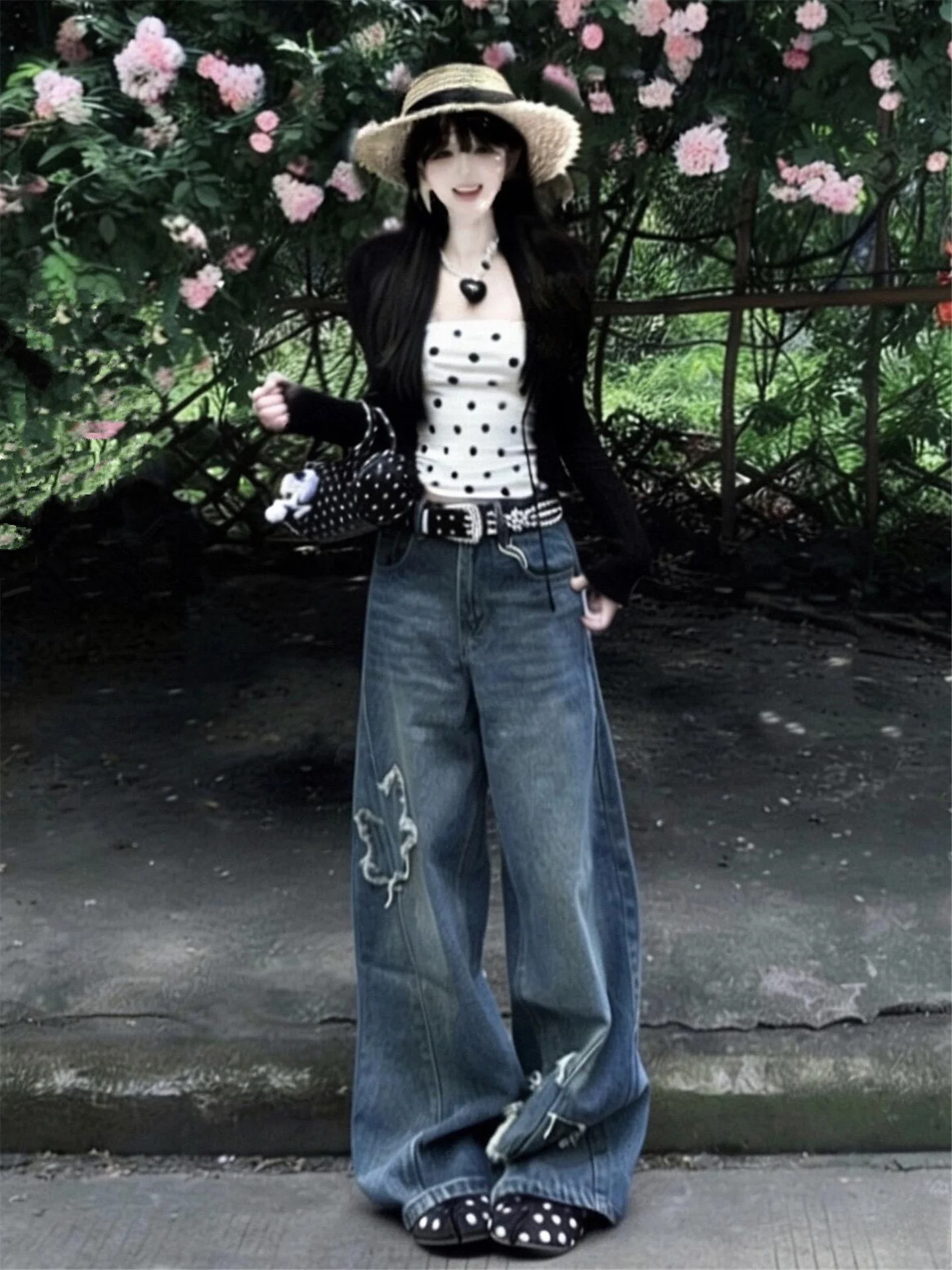 American Street Retro Blue Wide Leg Jeans Women Loose Slimming Washed Design Straight Floor-Length Pants Casual High Waist Co...
American Street Retro Blue Wide Leg Jeans Women Loose Slimming Washed Design Straight Floor-Length Pants Casual High Waist Co...