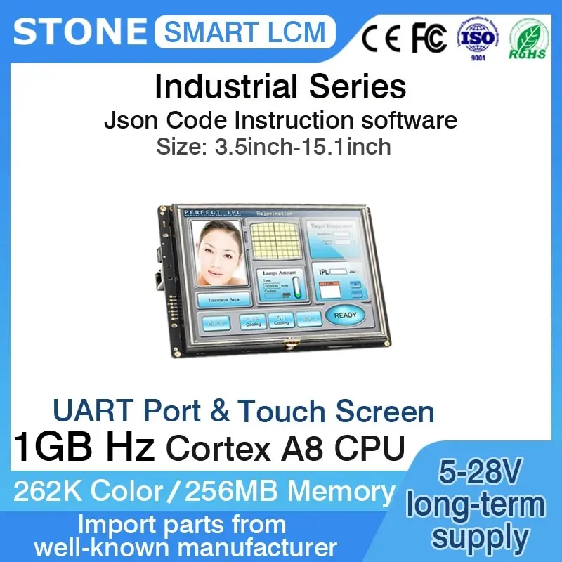 3.5-10.4 Inch Smart HMI Serial TFT LCD Display Module with Program UART Port for Industrial for Arduino
3.5-10.4 Inch Smart HMI Serial TFT LCD Display Module with Program UART Port for Industrial for Arduino
