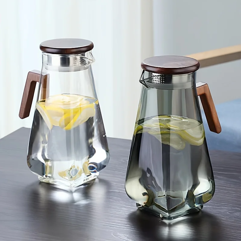 Heat Resistant Glass Water Pitcher Large Capacity Cold Brew Tea Jug with Cups Set for Home Kitchen
Heat Resistant Glass Water Pitcher Large Capacity Cold Brew Tea Jug with Cups Set for Home Kitchen