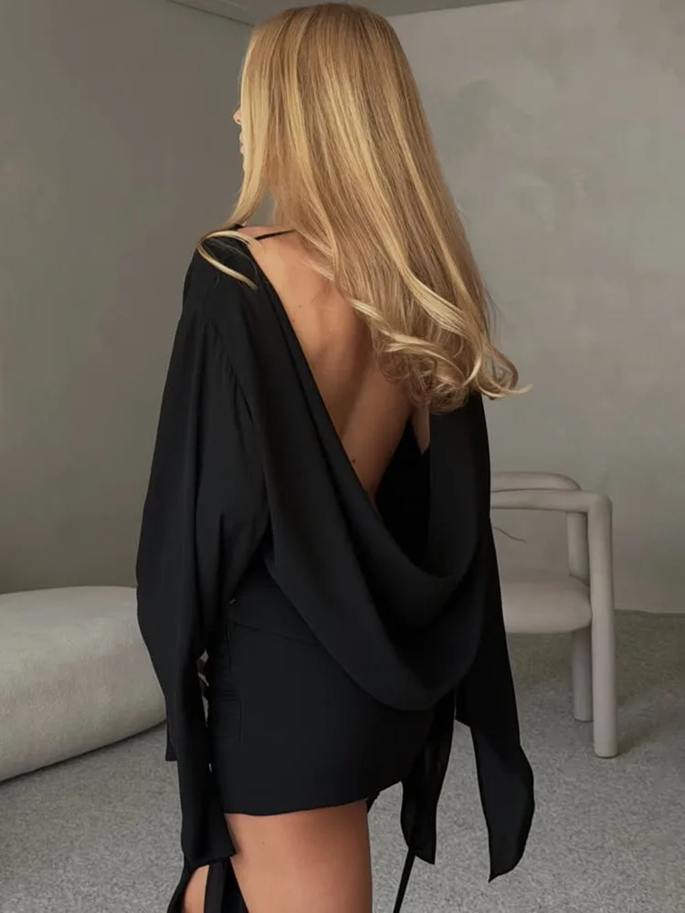 Sibybo Sexy Deep V-Neck Backless Women Mini Dress Solid Flare Sleeve Bandage Bodycon Dress Lady Summer Vacation Outfits New 2026
Sibybo Sexy Deep V-Neck Backless Women Mini Dress Solid Flare Sleeve Bandage Bodycon Dress Lady Summer Vacation Outfits New 2026