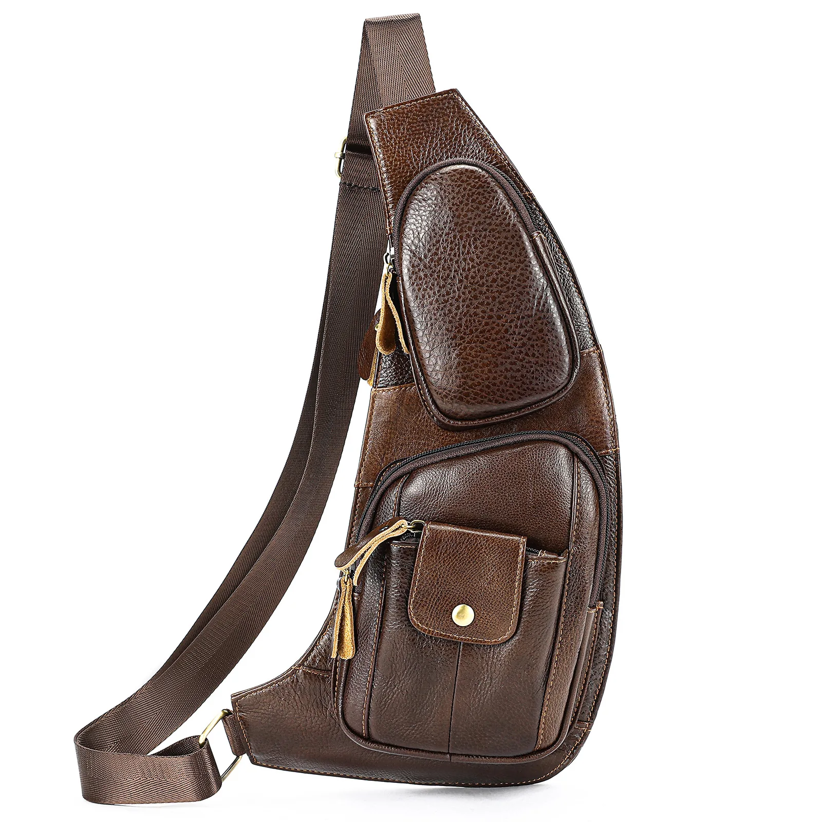 Small Cow Leather Chest Pack Thin Genuine Leather Bag for Man Vintage Multifunctional Single Shoulder Bag
Small Cow Leather Chest Pack Thin Genuine Leather Bag for Man Vintage Multifunctional Single Shoulder Bag