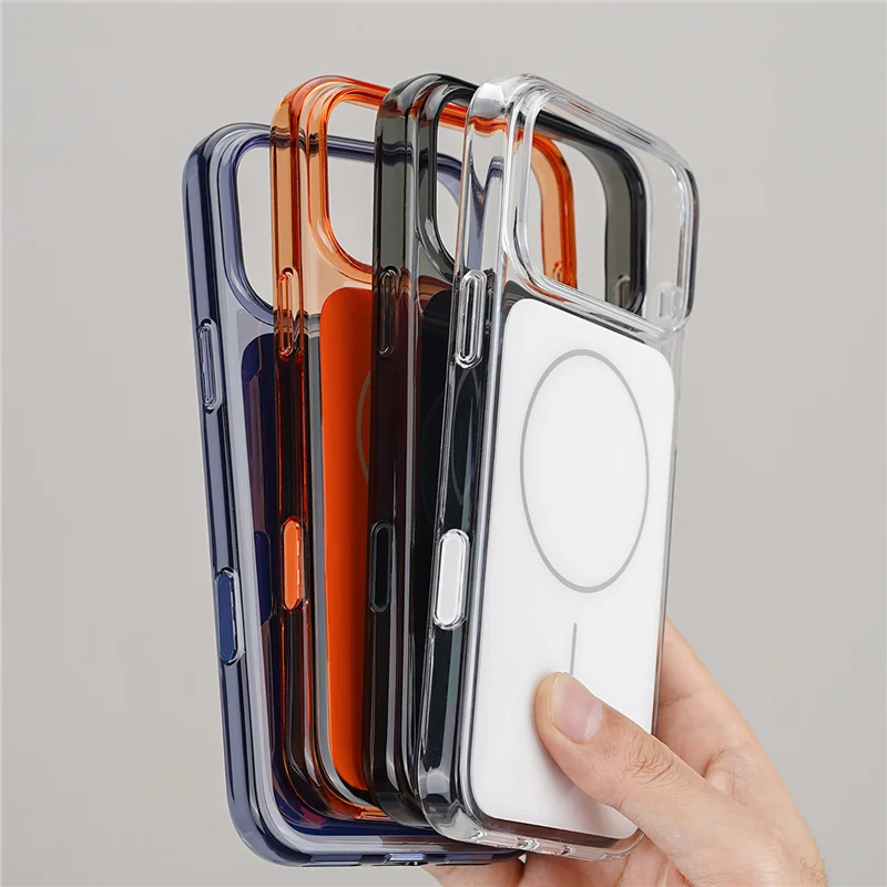 Touch Sensitive Camera Button Magnetic Color Block Case For iPhone 17 Pro 17 Pro Max Magnetic Wireless Charging Anti-Yellow Case
Touch Sensitive Camera Button Magnetic Color Block Case For iPhone 17 Pro 17 Pro Max Magnetic Wireless Charging Anti-Yellow Case
