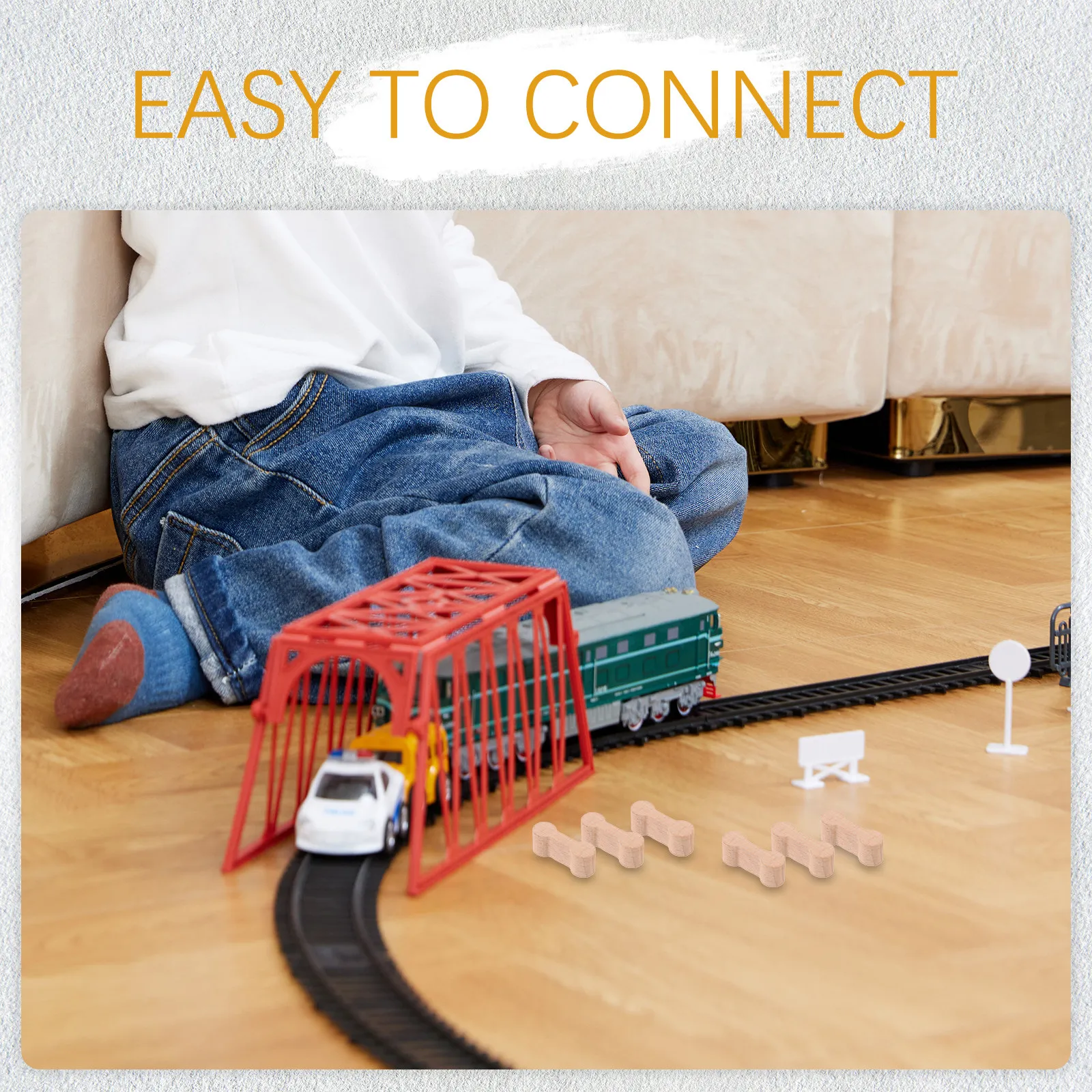 10Pcs Wooden Train Track Connector Premium Sturdy Design Easy Connect Layouts Creative Play Compatible with All Wooden Railway
10Pcs Wooden Train Track Connector Premium Sturdy Design Easy Connect Layouts Creative Play Compatible with All Wooden Railway