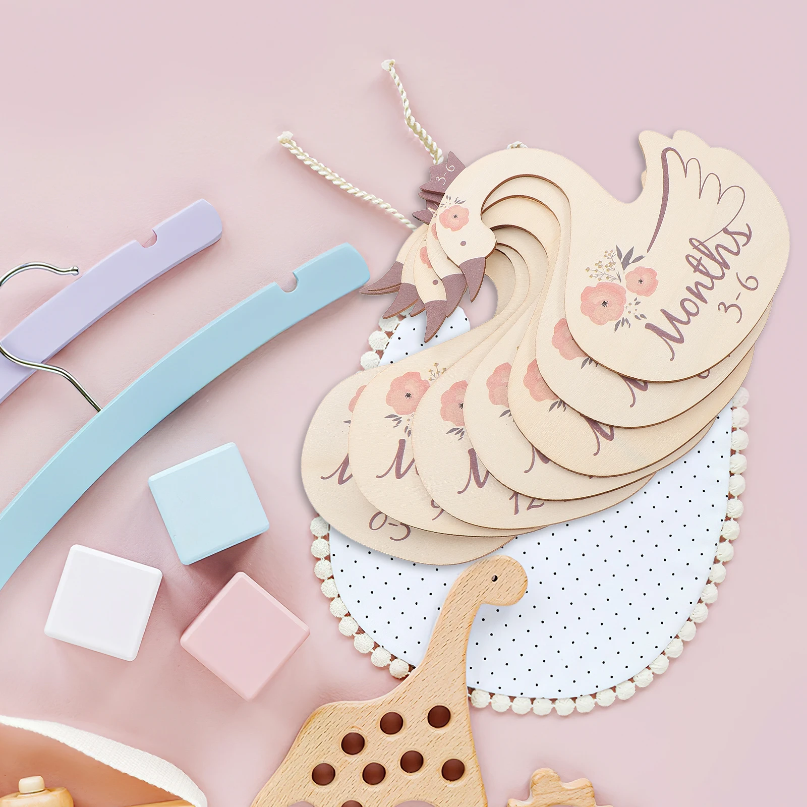 7pcs Swan-Shaped Hangers Baby Clothes Size Dividers Closet Organizers Closet Dividers For Baby Clothes Wardrobe Storage
7pcs Swan-Shaped Hangers Baby Clothes Size Dividers Closet Organizers Closet Dividers For Baby Clothes Wardrobe Storage