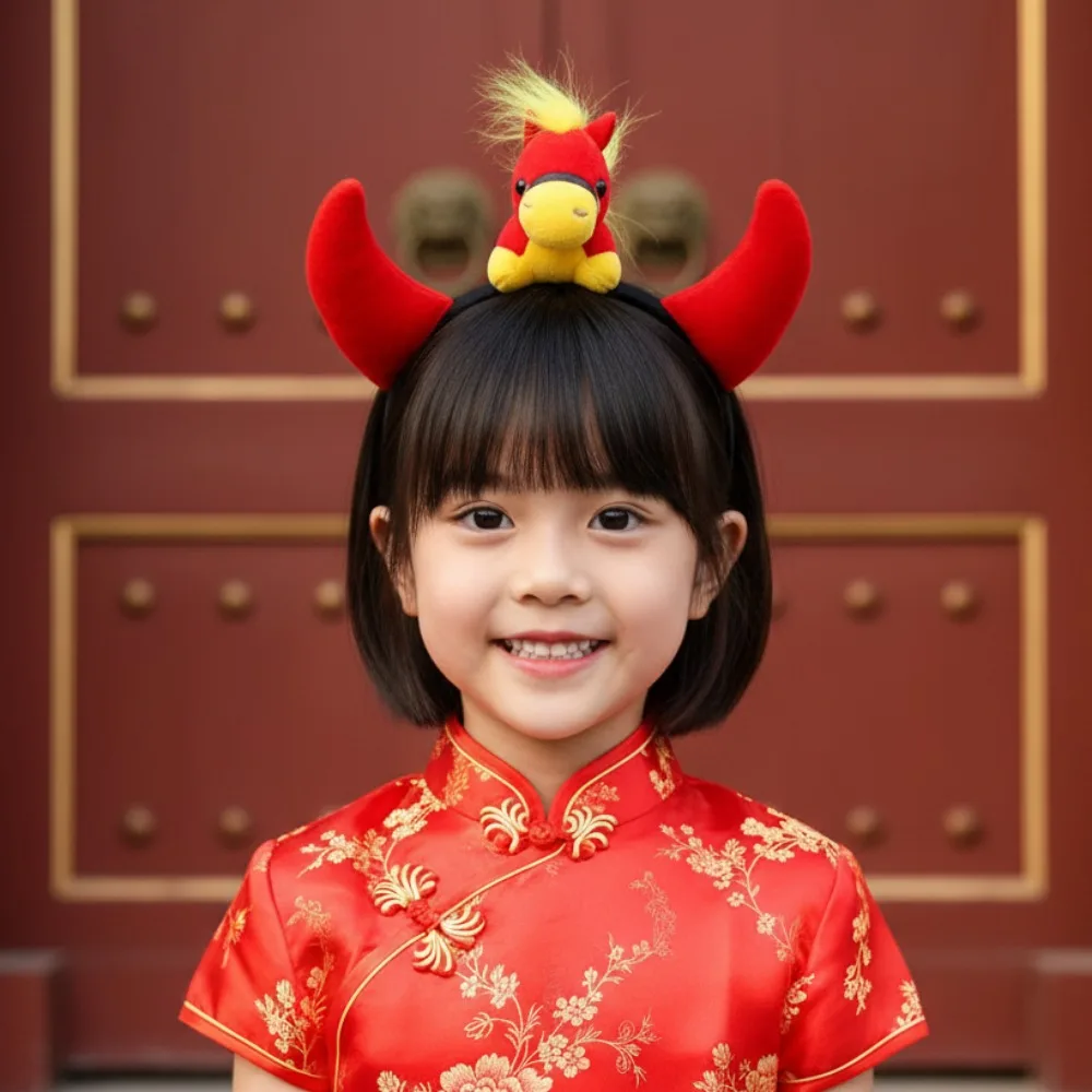 Cartoon Mascot Horse Hair Hoop Red Pony New Year Headband Creative Chinese Horse New Year Plush Headwear Children Women Wear
Cartoon Mascot Horse Hair Hoop Red Pony New Year Headband Creative Chinese Horse New Year Plush Headwear Children Women Wear