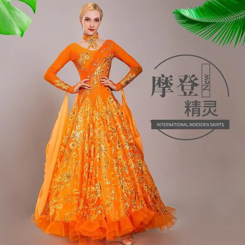 New Modern Dance Dress Handmade Hot Diamond National Standard Dress Social Dance Ballroom Dance Performance Costume
New Modern Dance Dress Handmade Hot Diamond National Standard Dress Social Dance Ballroom Dance Performance Costume