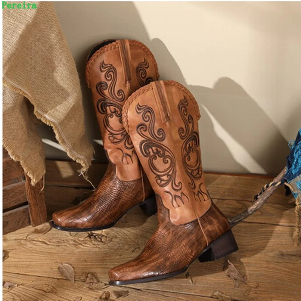 Embroidered Vintage Boots Women's 2024 New Arrival Winter Round Toe Chunky Heel Zipper 34-46 Size Sexy Cowboy Show Party Shoes
Embroidered Vintage Boots Women's 2024 New Arrival Winter Round Toe Chunky Heel Zipper 34-46 Size Sexy Cowboy Show Party Shoes