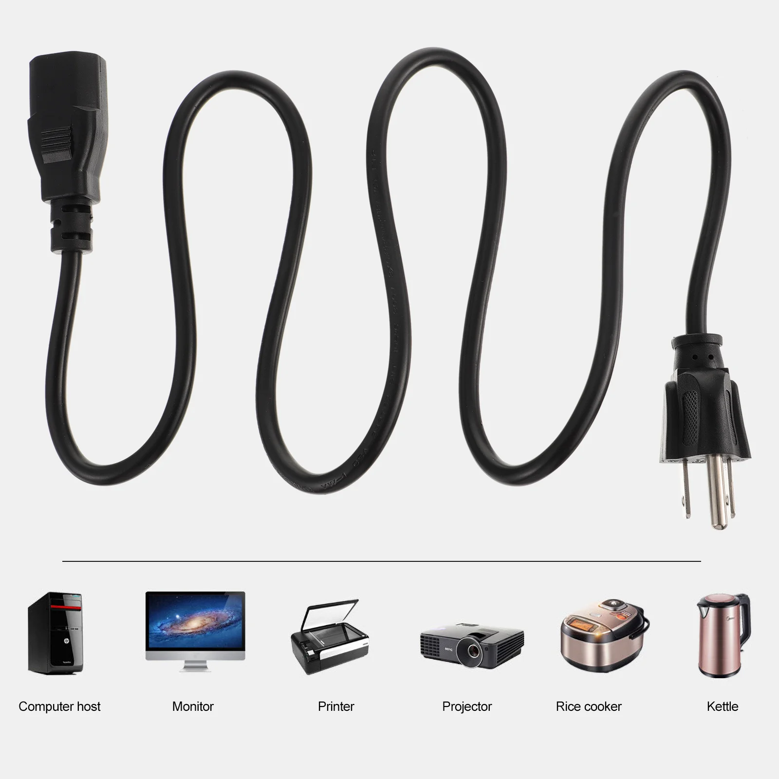 3-Prong Power Cord Us Plug For Electrical Equipment Flame Retardant Heat Resistant Extension Cable Indoor Machine Use Durable
3-Prong Power Cord Us Plug For Electrical Equipment Flame Retardant Heat Resistant Extension Cable Indoor Machine Use Durable
