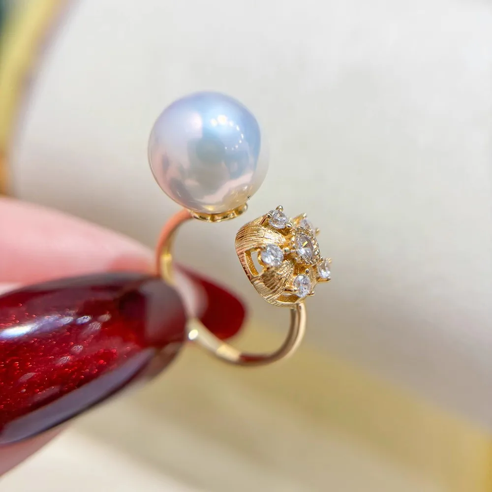 S925 Silver Sterling Ring Inlaid Zirconia Half Hole Pearl Ring Base Resizable Design DIY Handmade Fine Jewelry Ring Accessories
S925 Silver Sterling Ring Inlaid Zirconia Half Hole Pearl Ring Base Resizable Design DIY Handmade Fine Jewelry Ring Accessories