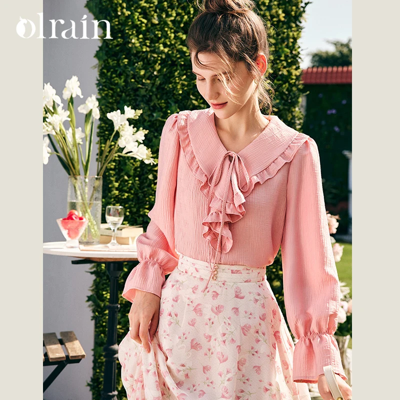 OLrain French Sweet Ruffle Shirt Women 2026 Autumn Elegant Pink Long Sleeve Chiffon Blouse Solid Commute Female Top O23CX68960
OLrain French Sweet Ruffle Shirt Women 2026 Autumn Elegant Pink Long Sleeve Chiffon Blouse Solid Commute Female Top O23CX68960