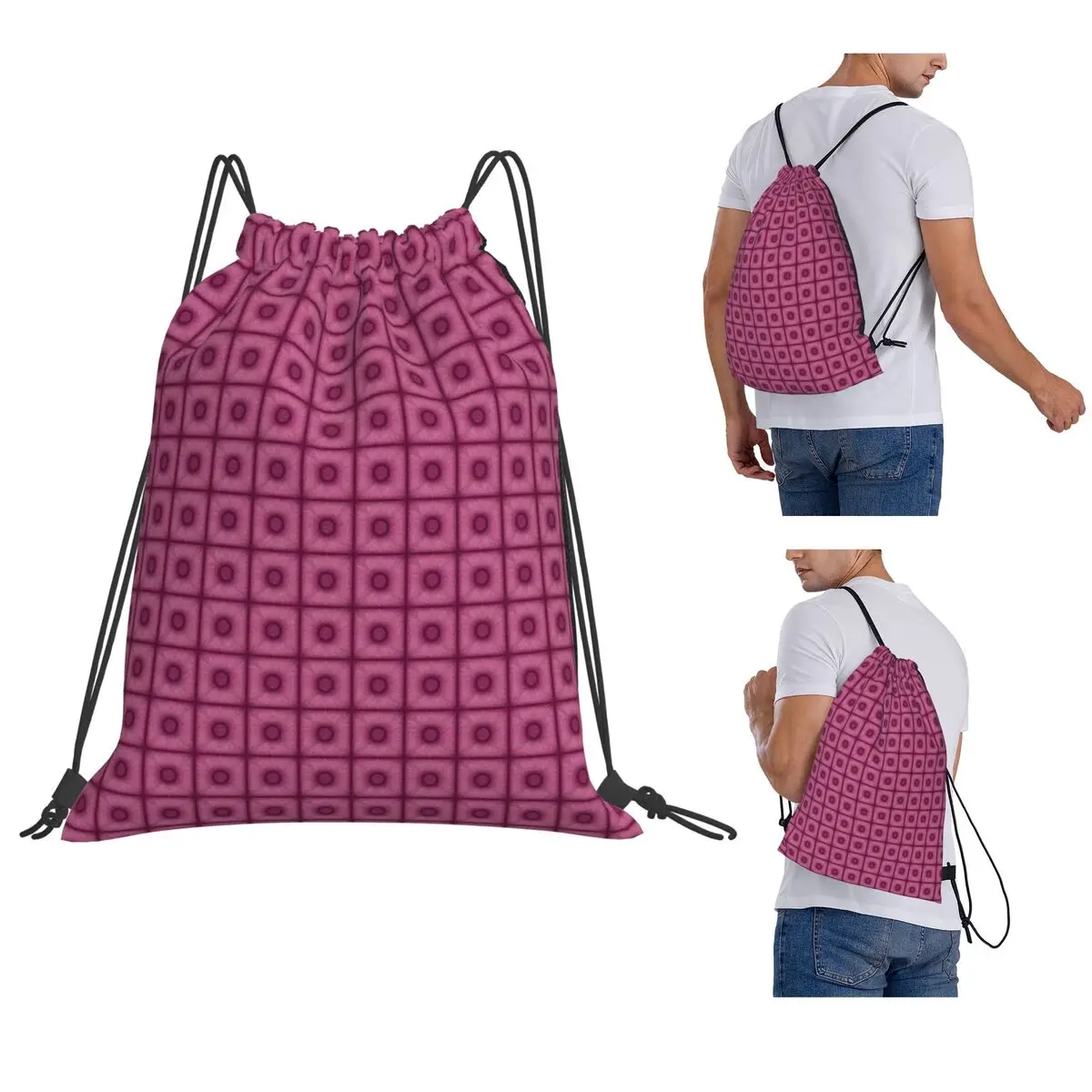 Poof Tile In Cherry Color Backpacks Portable Drawstring Bundle Pocket Shoes Bag Book Bags for Man Woman School
Poof Tile In Cherry Color Backpacks Portable Drawstring Bundle Pocket Shoes Bag Book Bags for Man Woman School