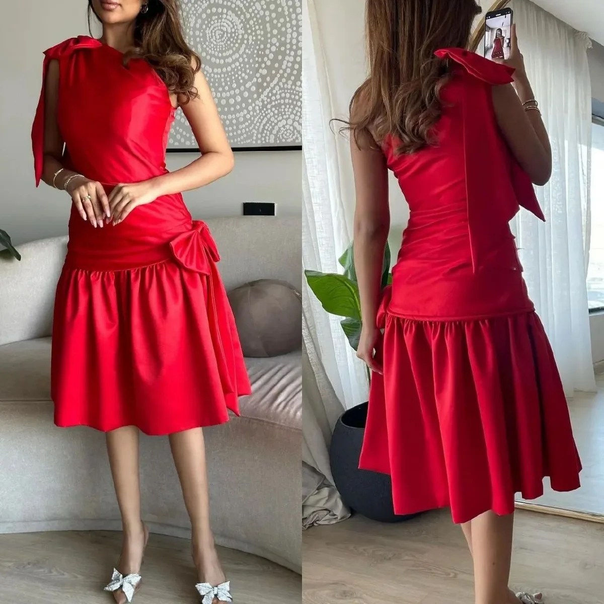 XIXI A-Line One-Shoulder Zipper Up One-Shoulder Sleeveless Bow Vestidos Para Eventos Especiales Wedding Party Dress Evening Dres
XIXI A-Line One-Shoulder Zipper Up One-Shoulder Sleeveless Bow Vestidos Para Eventos Especiales Wedding Party Dress Evening Dres