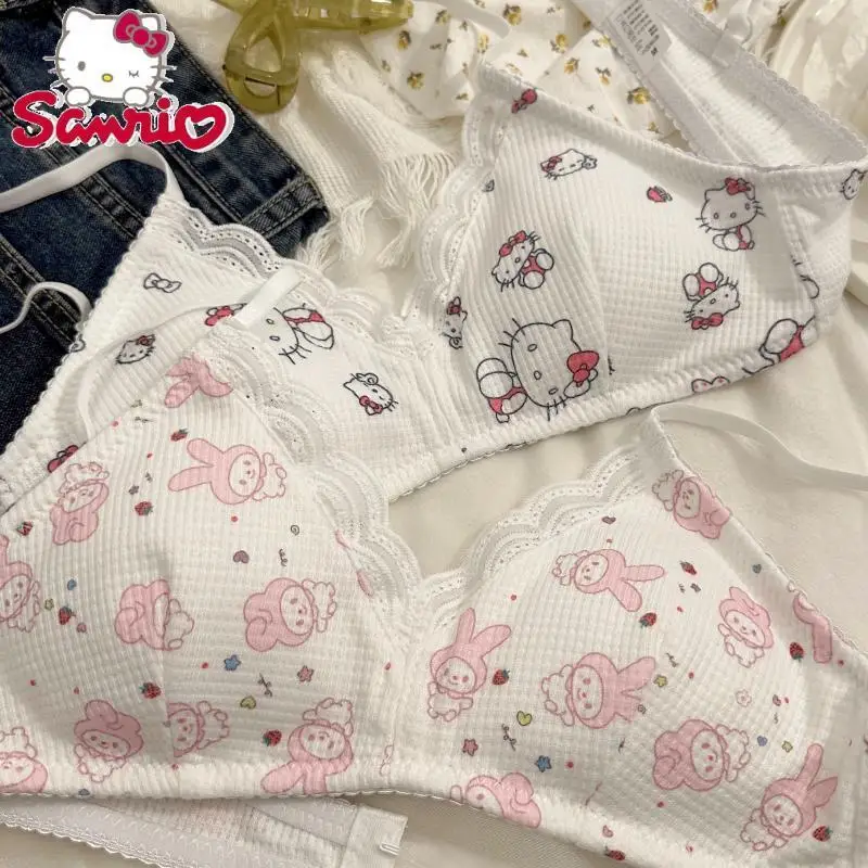 Sanrio Hello Kitty Girls Underwear Cup Cartoon Cute Sweet Bra Set Y2k Aesthetic Lace Lingerie Women Panties Gift Sweet Lingerie
Sanrio Hello Kitty Girls Underwear Cup Cartoon Cute Sweet Bra Set Y2k Aesthetic Lace Lingerie Women Panties Gift Sweet Lingerie