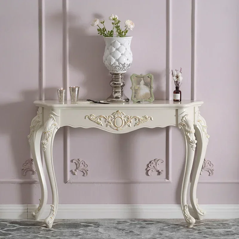 European Style Hallway Console Table Retro Vintage Semi-circle Entrance Furnit Living Room Home Furniture Decoration Gold Silver
European Style Hallway Console Table Retro Vintage Semi-circle Entrance Furnit Living Room Home Furniture Decoration Gold Silver