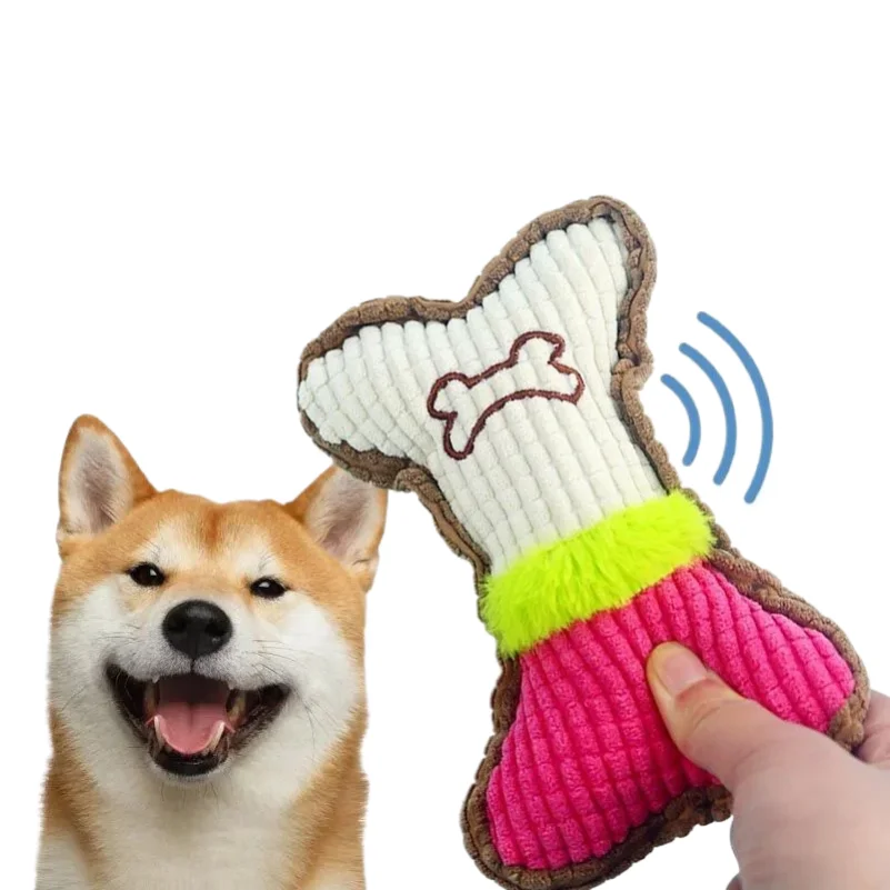 Small Medium Breed Plush Squeaky Bone Chew Toy for Puppy Aggressive Chewer Pet Playing Teeth Cleaning Dog Toy
Small Medium Breed Plush Squeaky Bone Chew Toy for Puppy Aggressive Chewer Pet Playing Teeth Cleaning Dog Toy