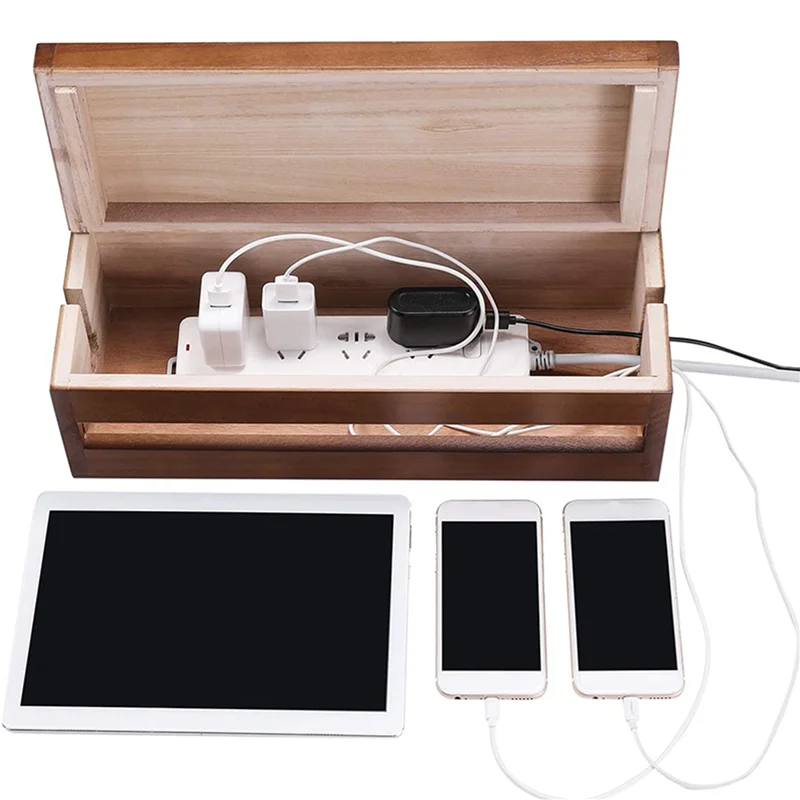 【Berserkk】3X Cable Management Box Wooden Cord Organizer Box For Extension Cord Power Stripe Surge Protector Wire (Coffee Color)
【Berserkk】3X Cable Management Box Wooden Cord Organizer Box For Extension Cord Power Stripe Surge Protector Wire (Coffee Color)