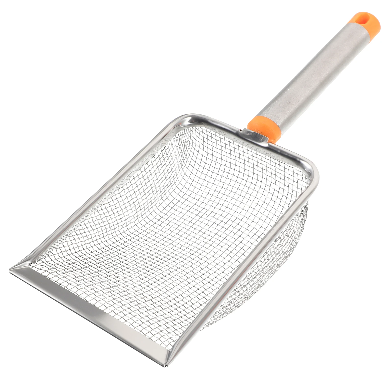 Stainless Steel Cat Litter Scoop 28X28mm Orange Small Holes Multi Functional Pet Cleaning Tool Litter Box Sifter
Stainless Steel Cat Litter Scoop 28X28mm Orange Small Holes Multi Functional Pet Cleaning Tool Litter Box Sifter
