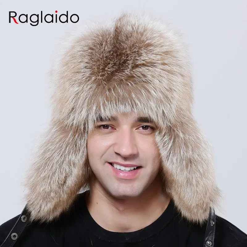 Mens Winter Hats Natural Fluffy Raccoon Fur Luxury Warm Adjustable Quality Sheepskin Bomber Ushanka Stylish Trapper Hat
Mens Winter Hats Natural Fluffy Raccoon Fur Luxury Warm Adjustable Quality Sheepskin Bomber Ushanka Stylish Trapper Hat