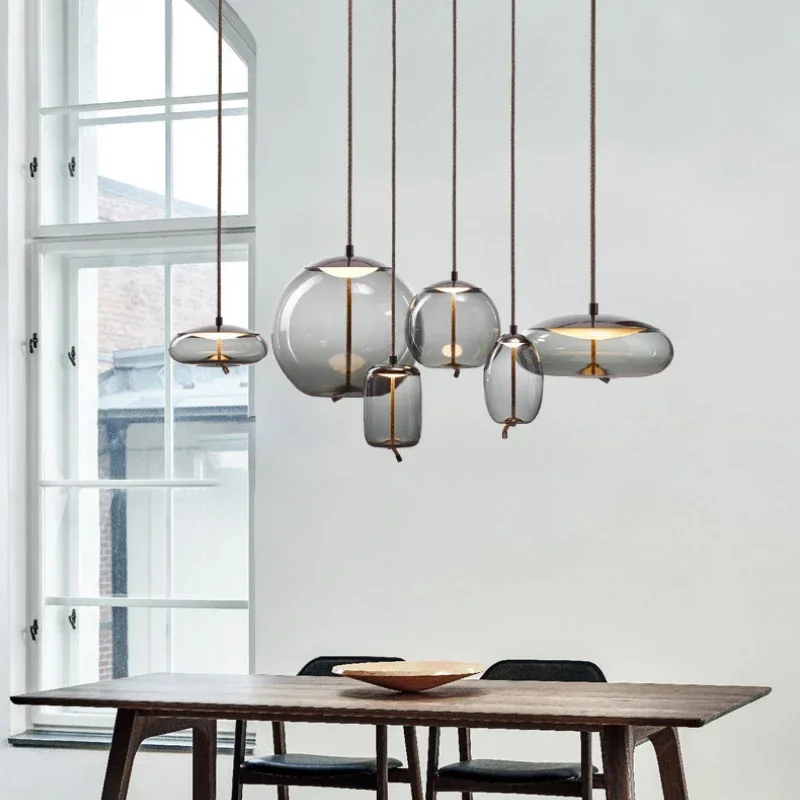 Modern Simple Restaurant Creative Personality Single Head Glass Chandelier Bar Nordic Stage Home Decoraction Light Fixture
Modern Simple Restaurant Creative Personality Single Head Glass Chandelier Bar Nordic Stage Home Decoraction Light Fixture