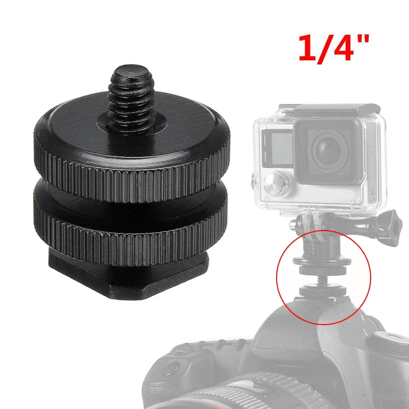1/4" Dual Thumb Screw Flash Cold Hot Shoe Camera Adapter Mount For DSLR Camera 1/4 Screw Camera Screw Flash Connection Base
1/4" Dual Thumb Screw Flash Cold Hot Shoe Camera Adapter Mount For DSLR Camera 1/4 Screw Camera Screw Flash Connection Base